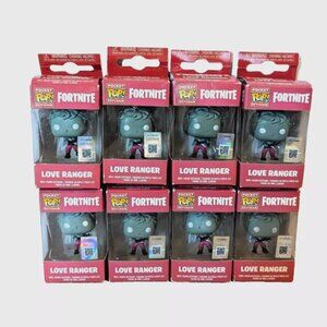 Lot of 8 Funko Pocket POP! Fortnite -Love Ranger Keychain - New in Box